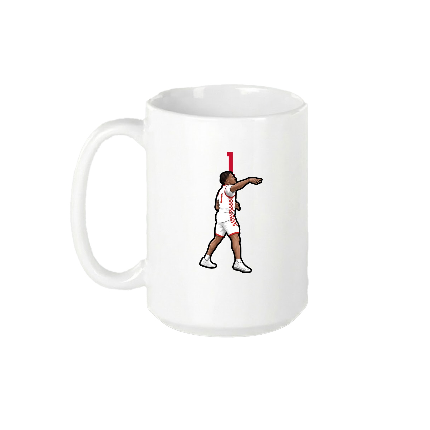15oz Coffee Mug — Number Top in White