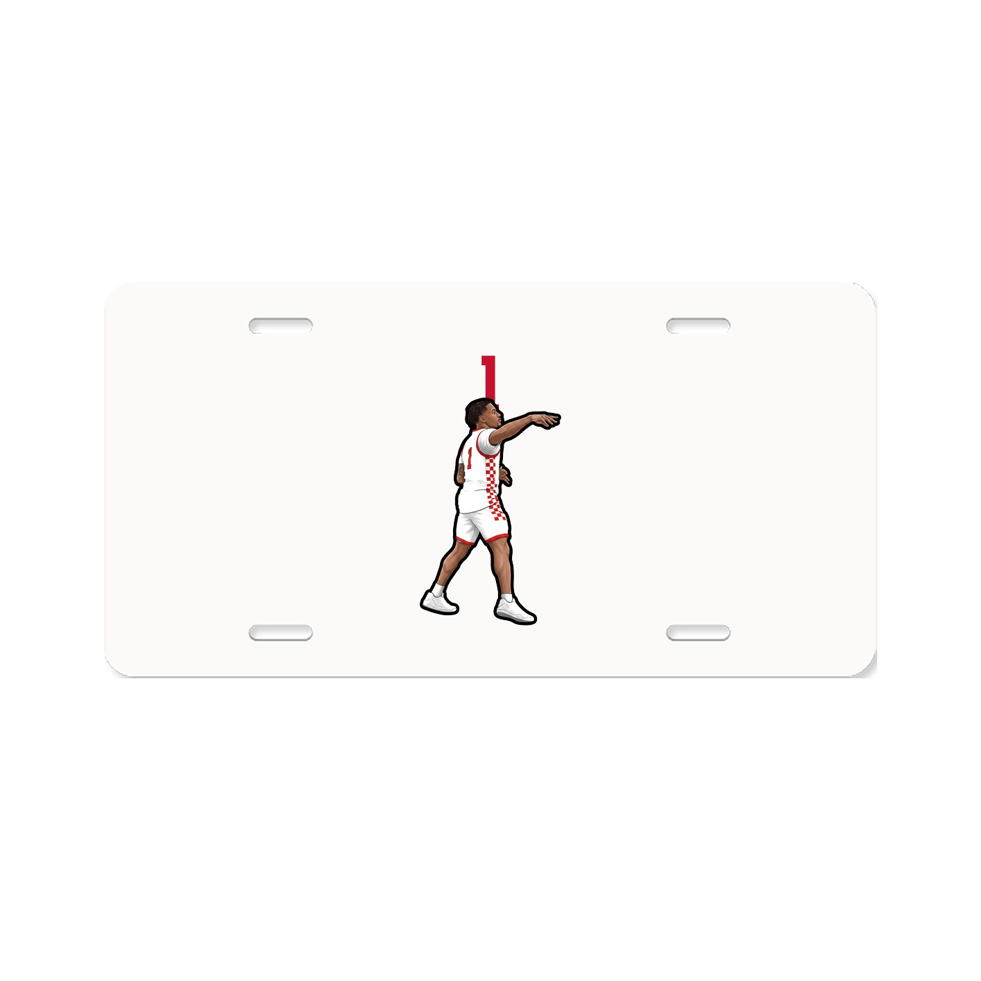License Plate — Number Top in Classic