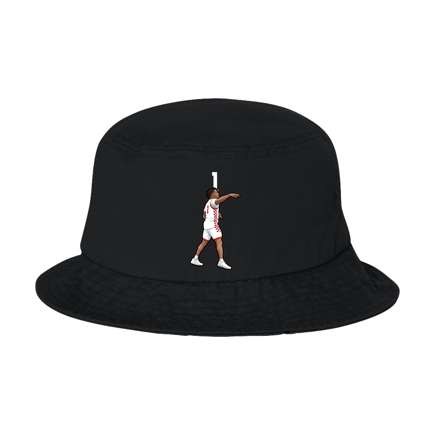 Bucket Cap — Number Top in Black