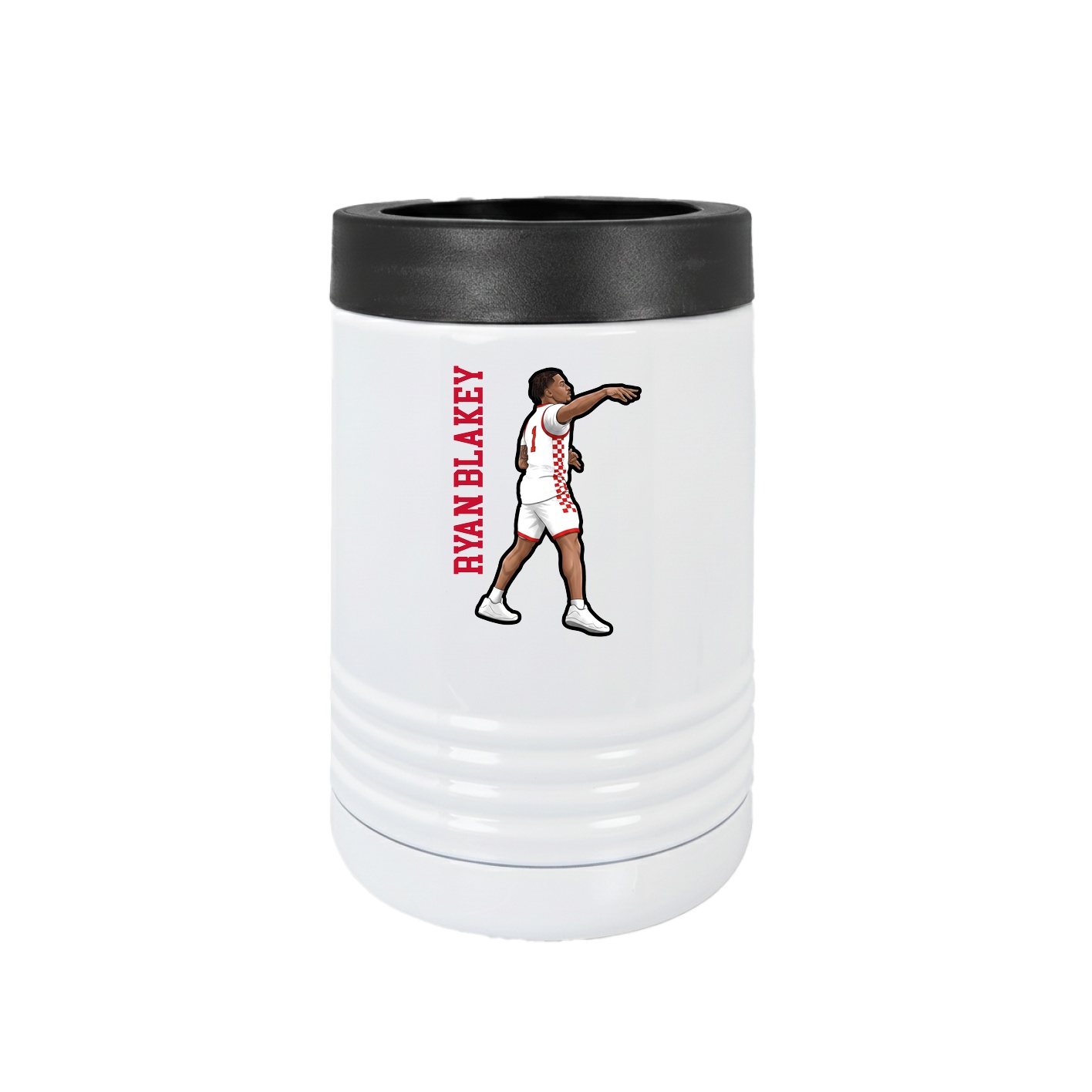 Beverage Holder — Name Vertical in White