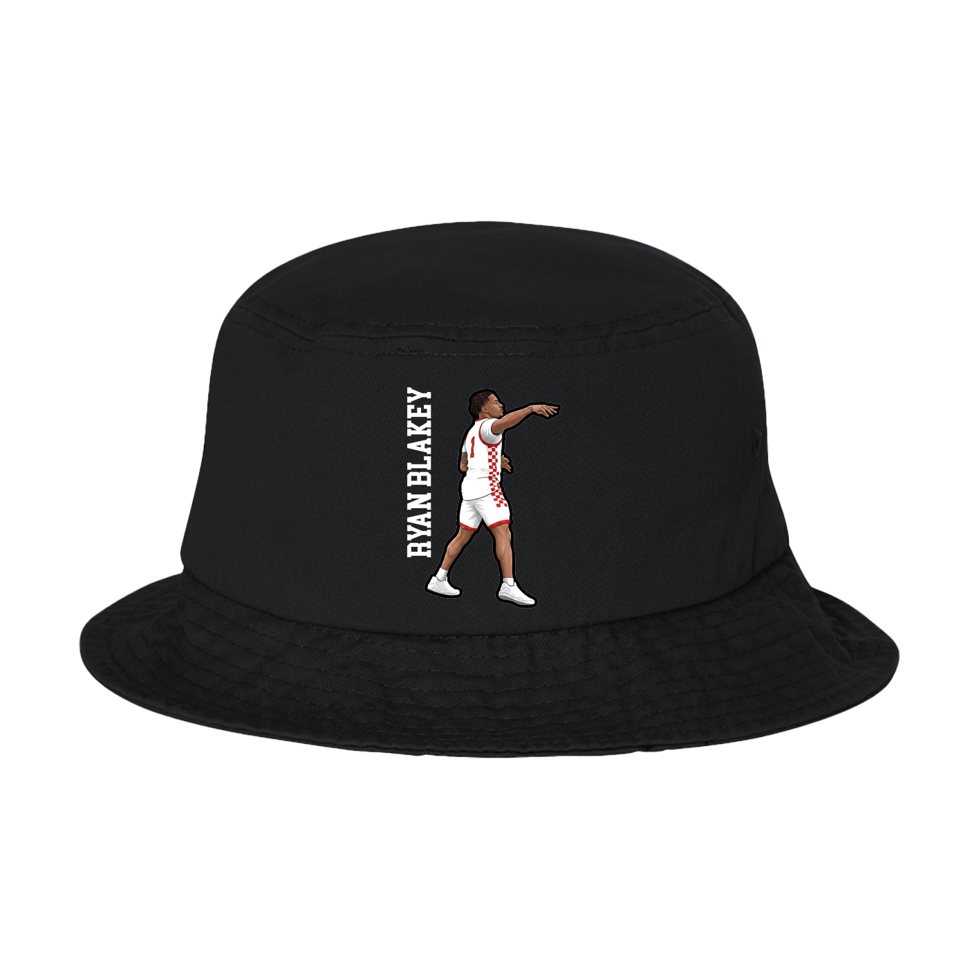 Bucket Cap — Name Vertical in Black
