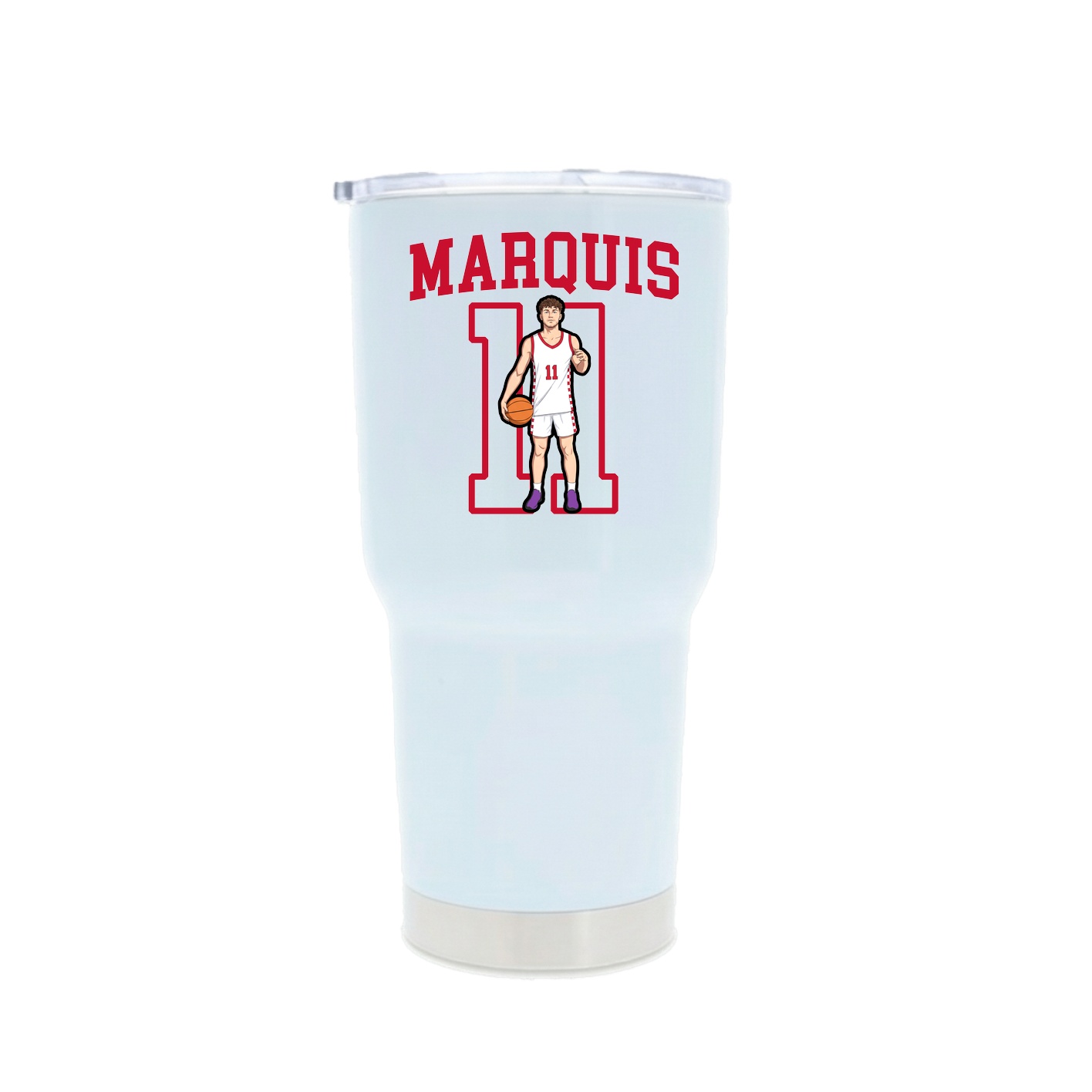 30oz Stainless Steel Tumbler — Shirsey in White