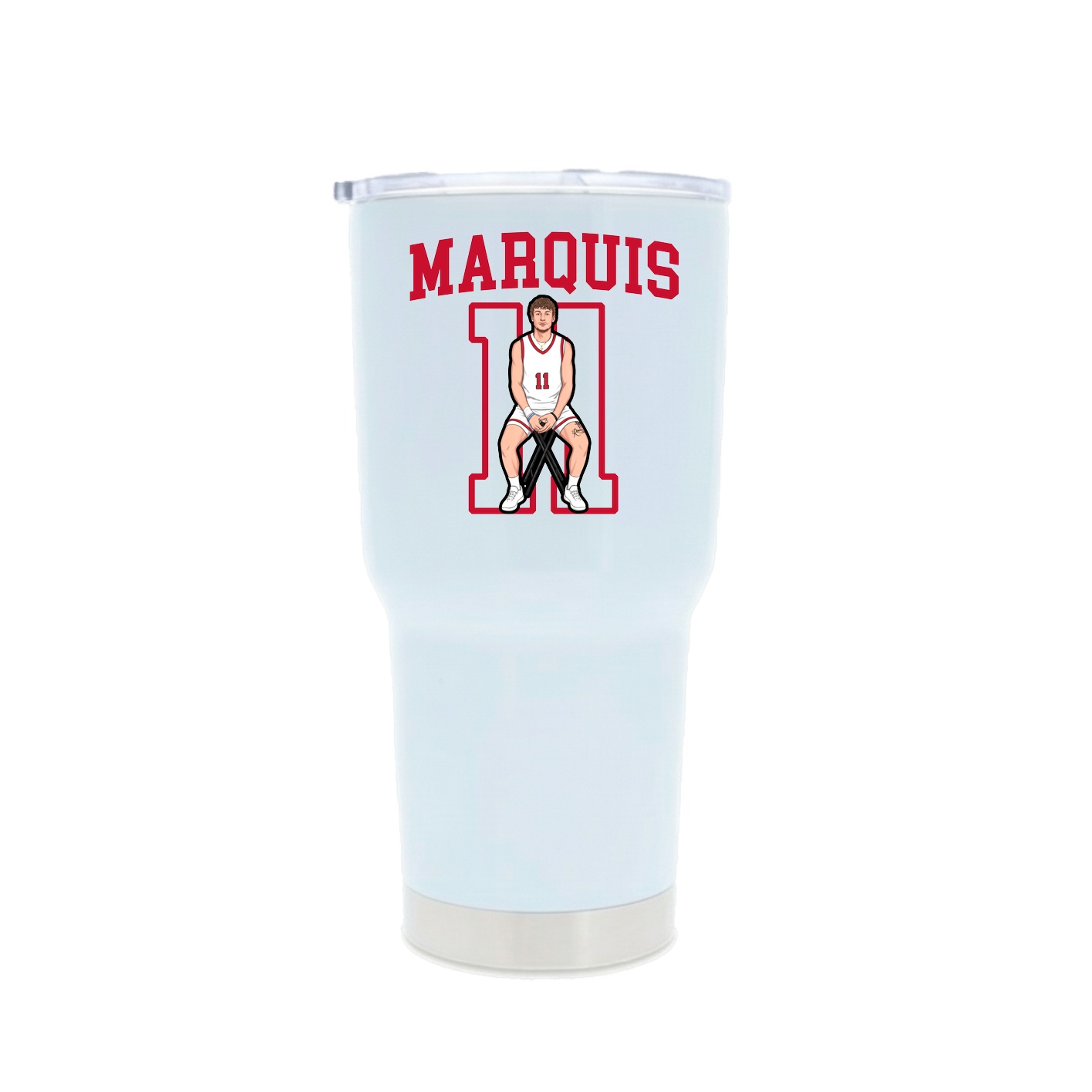 30oz Stainless Steel Tumbler — Shirsey in White