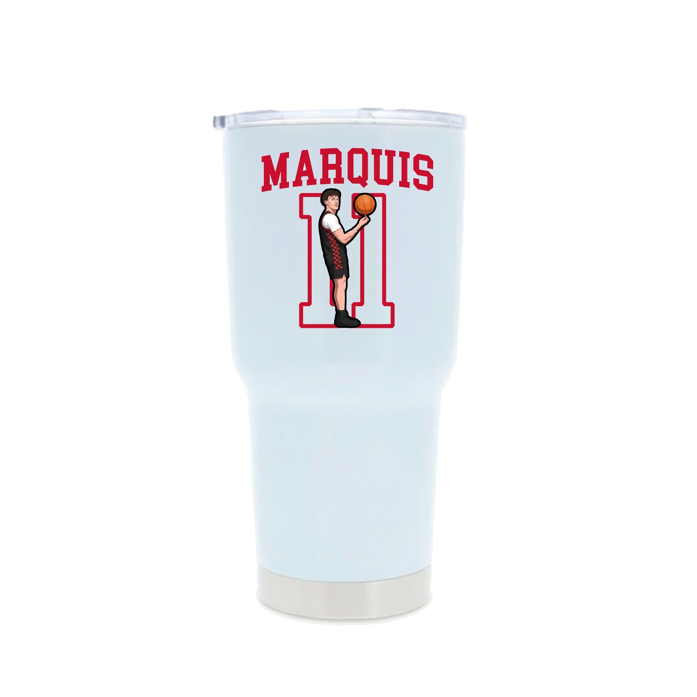 30oz Stainless Steel Tumbler — Shirsey in White