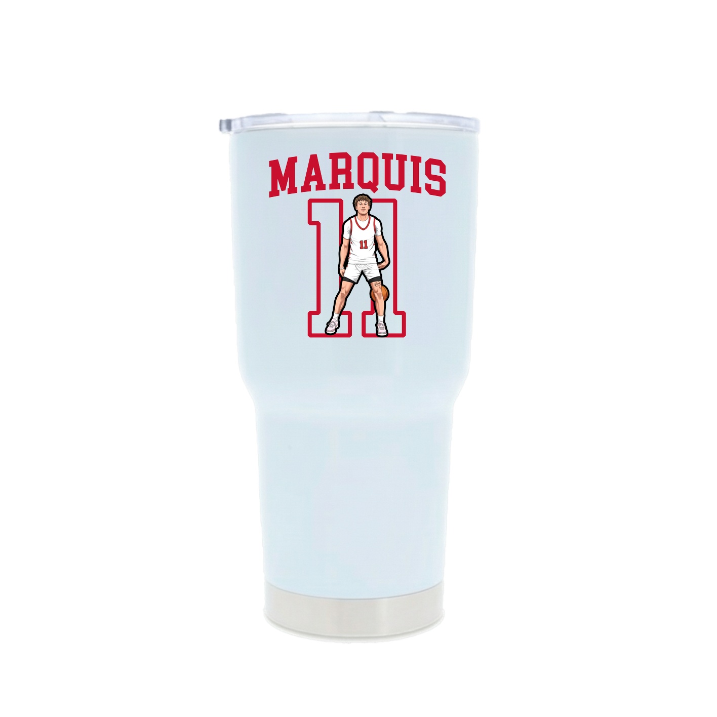 30oz Stainless Steel Tumbler — Shirsey in White