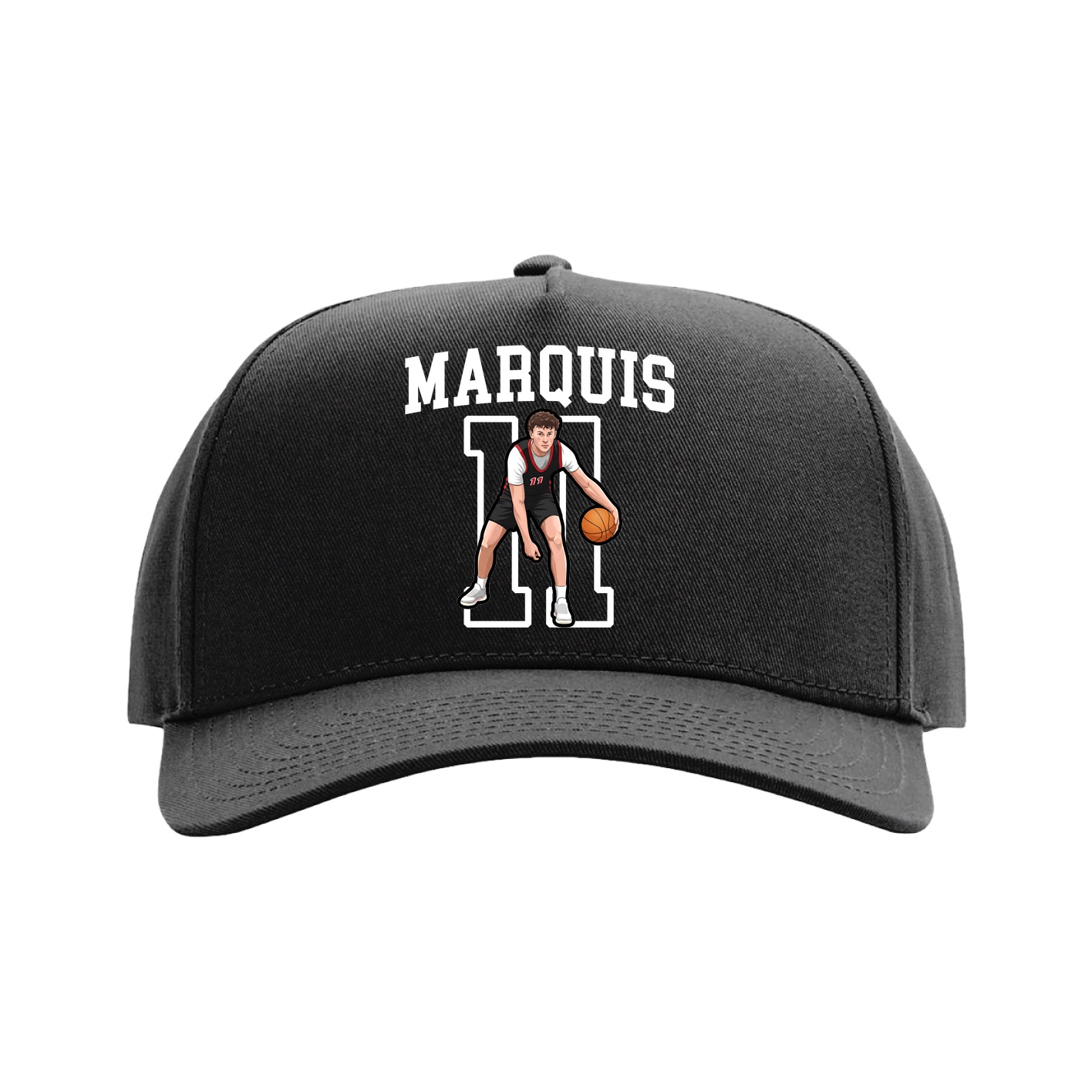 Full Fabric Five-Panel Champ Cap — Shirsey in Black