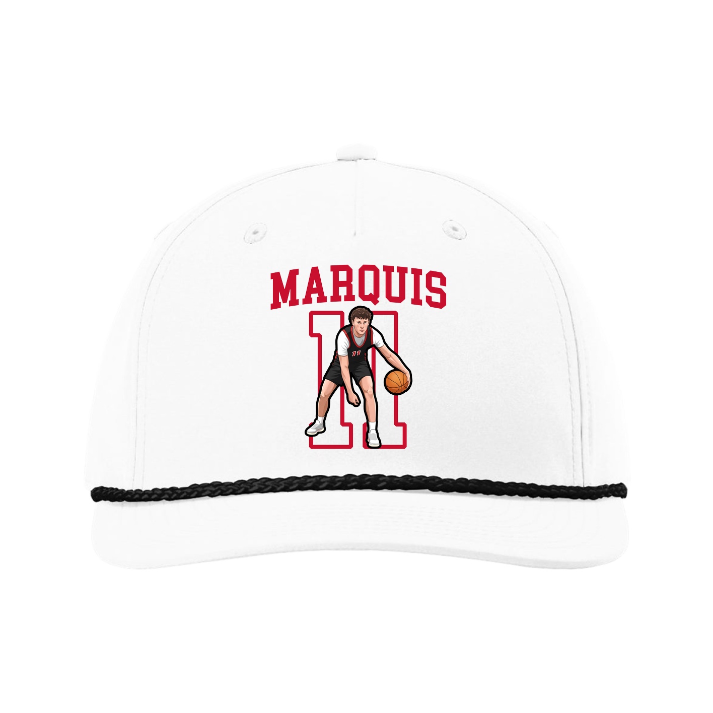 Five-Panel Classic Rope Cap — Shirsey in White