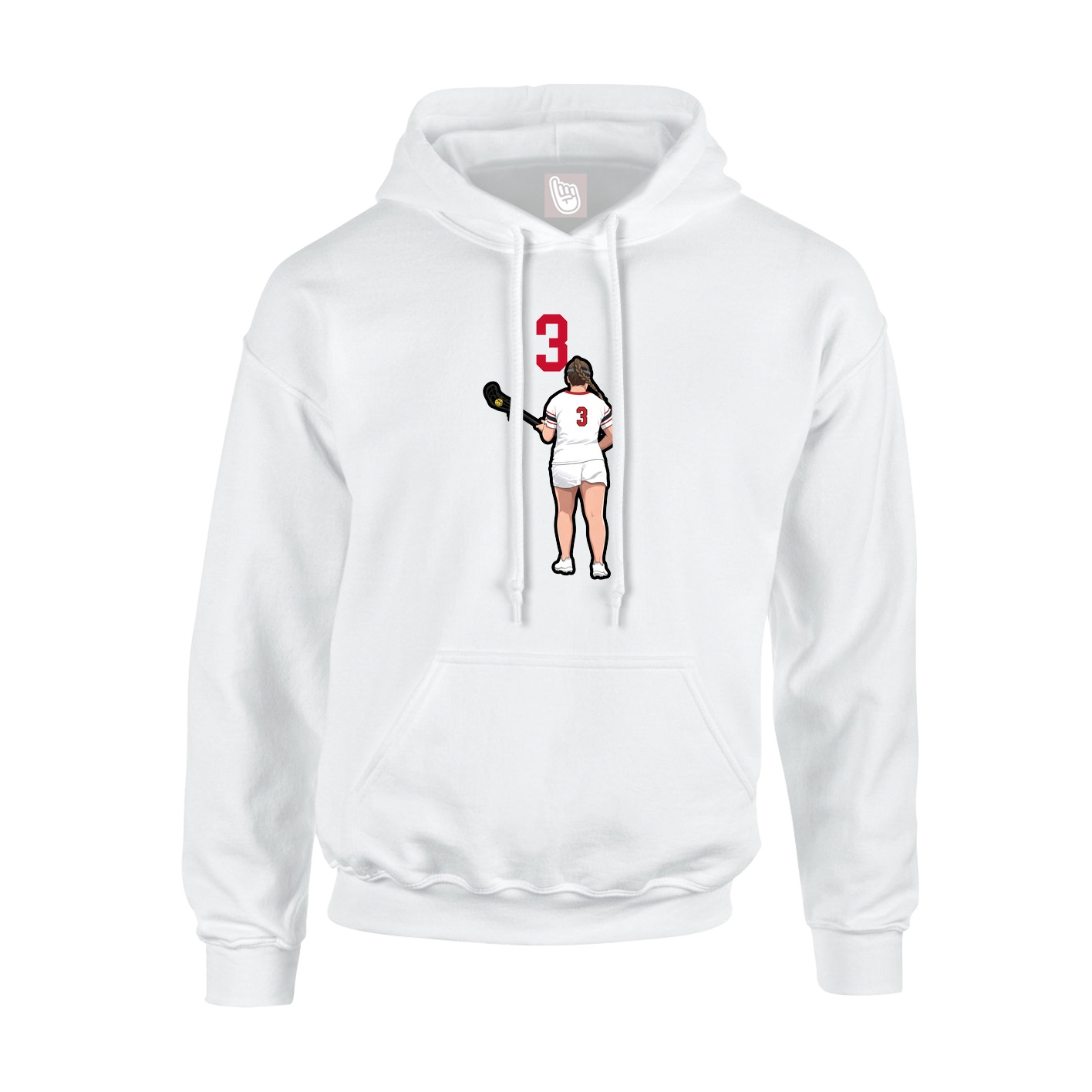 Hoodie — Number Top in White