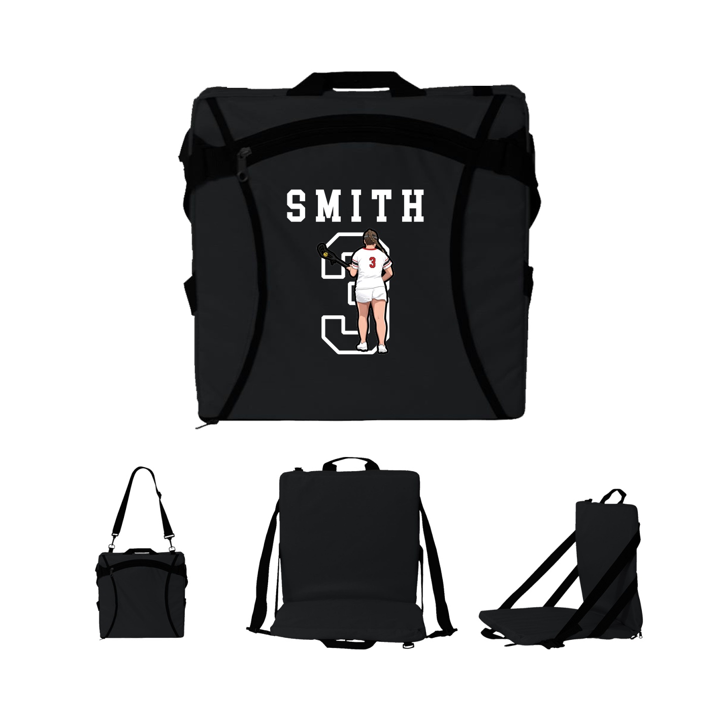 Folding Stadium Seat — Shirsey in Black