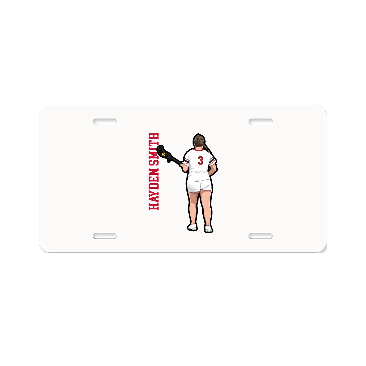 License Plate — Name Vertical in Classic