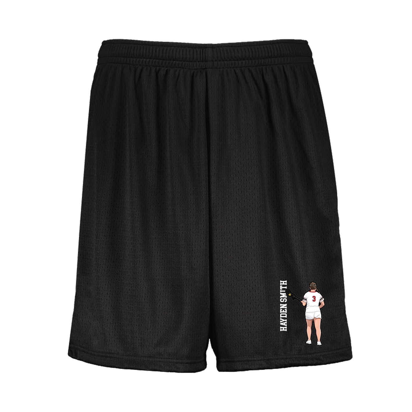 Shorts — Name Vertical in Black