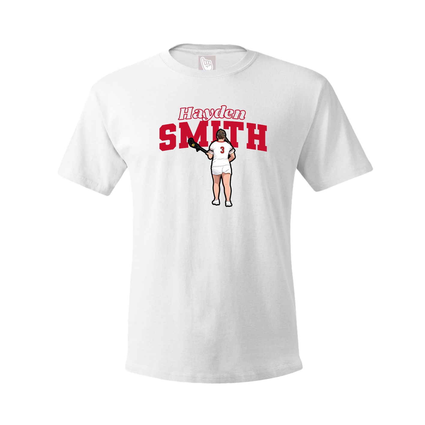 Youth Tee — Name Arch in White