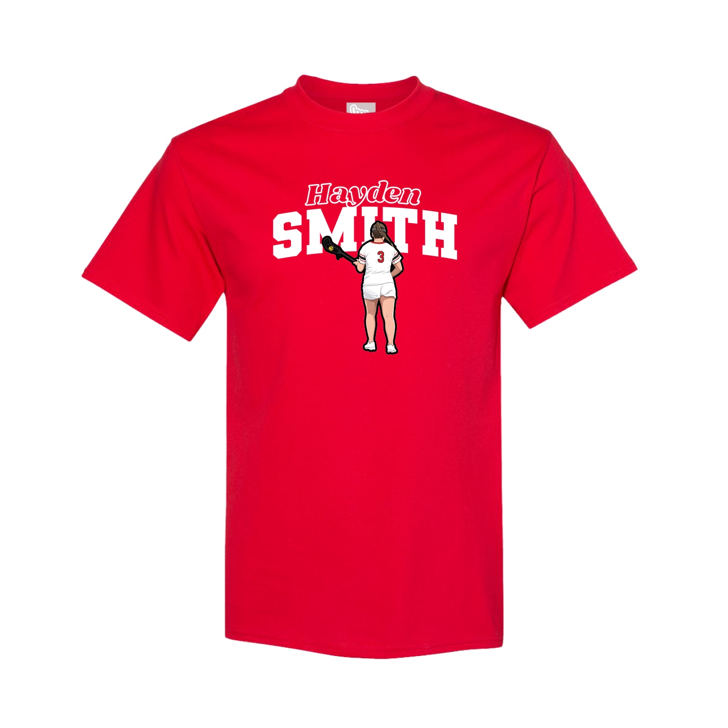 Youth Tee — Name Arch in Red