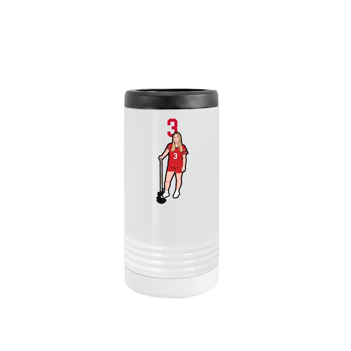 Slim Beverage Holder — Number Top in White
