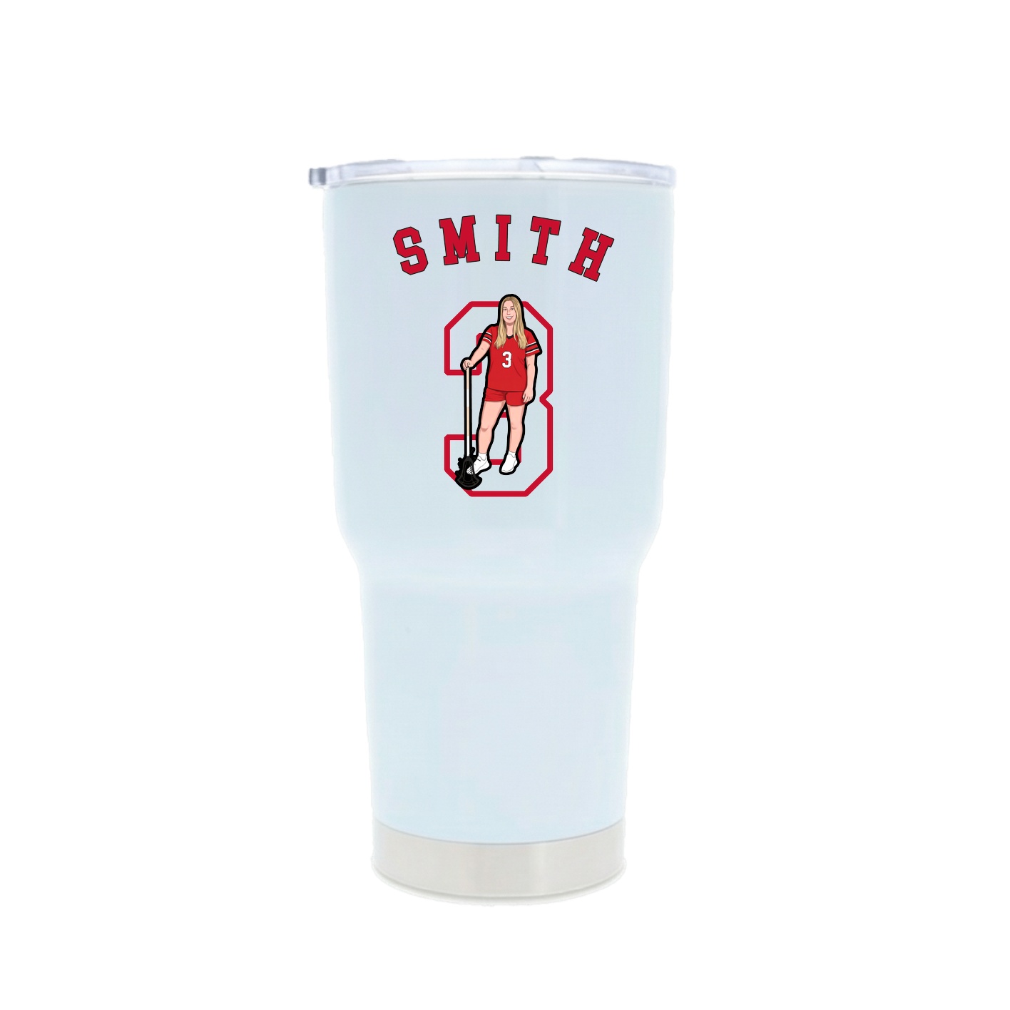 30oz Stainless Steel Tumbler — Shirsey Arch in White