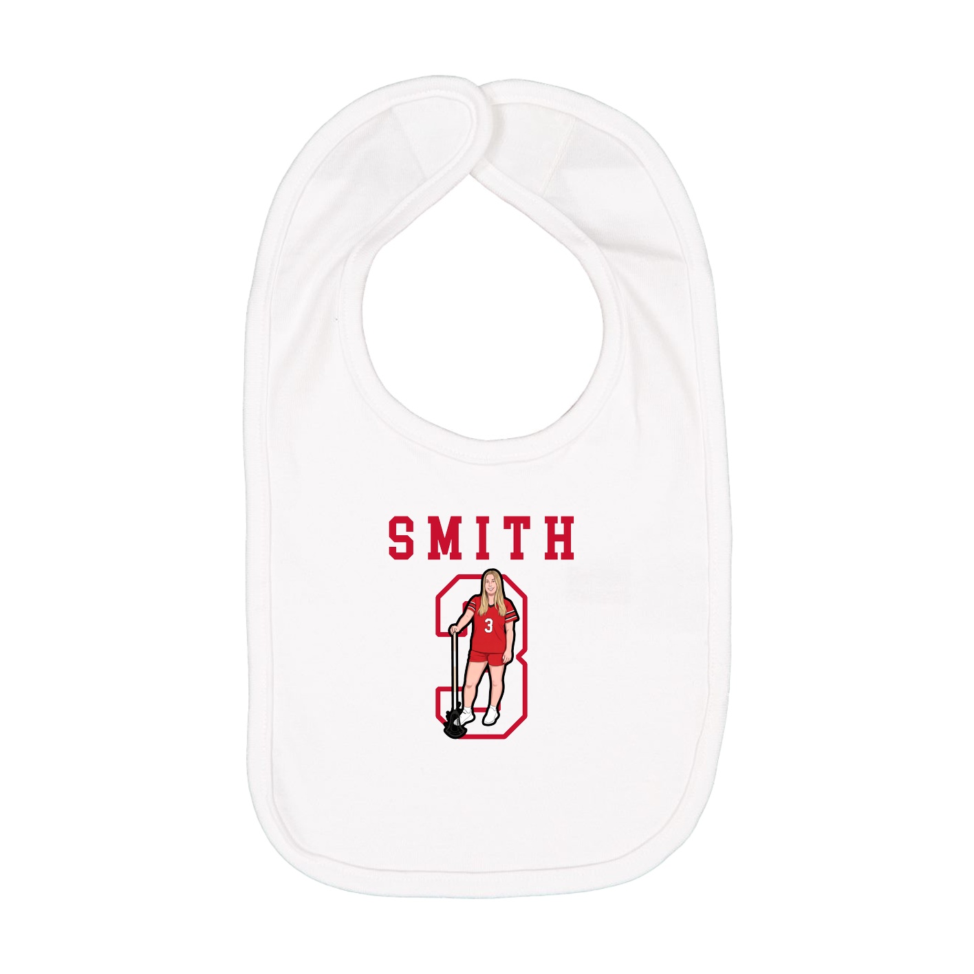 Infant Bib — Shirsey in White