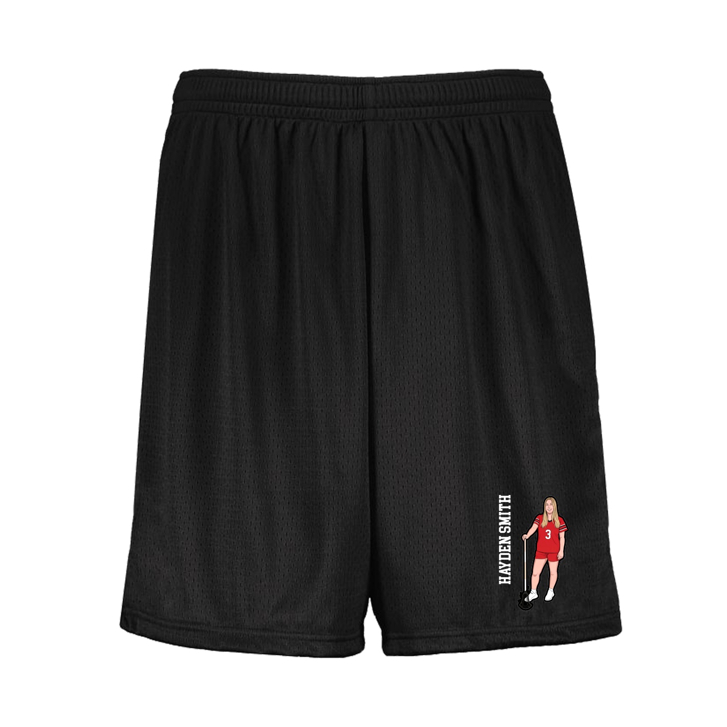 Shorts — Name Vertical in Black