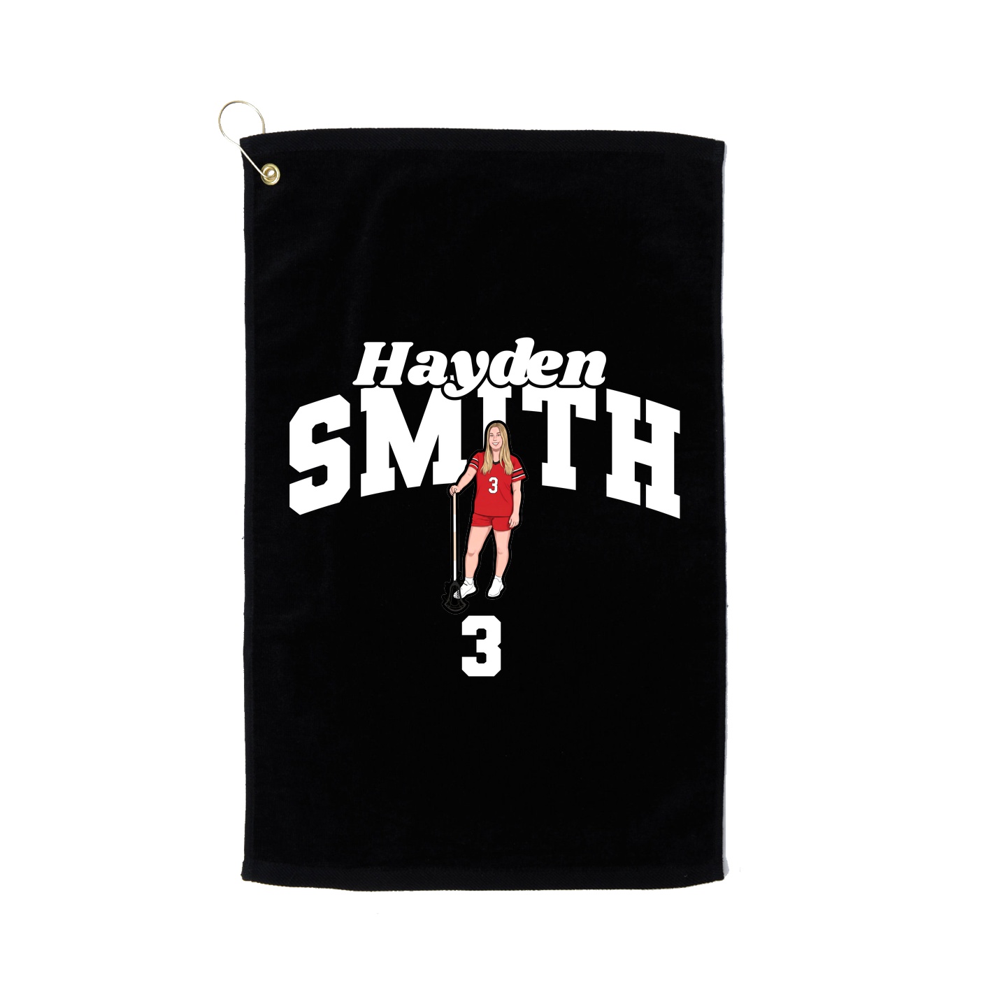 Golf Towel — Signature Arch in Black