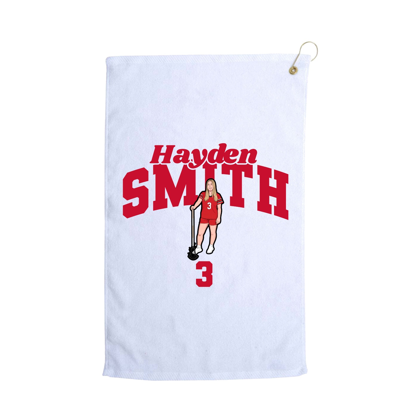 Golf Towel — Signature Arch in White