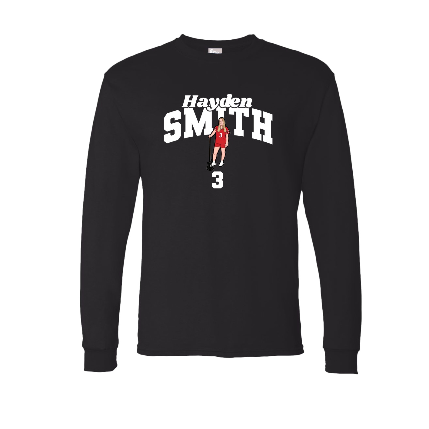 Long Sleeve Tee — Signature Arch in Black