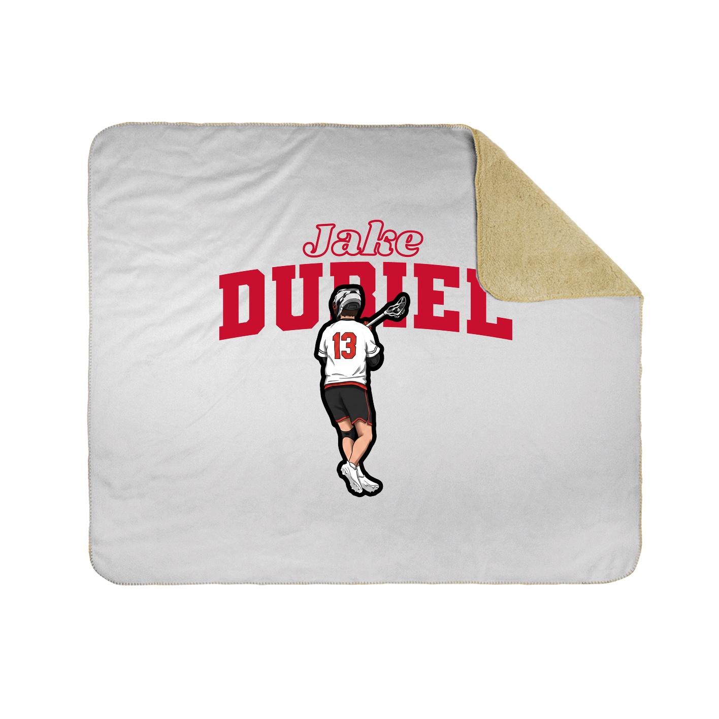 Throw Blanket — Name Arch in White