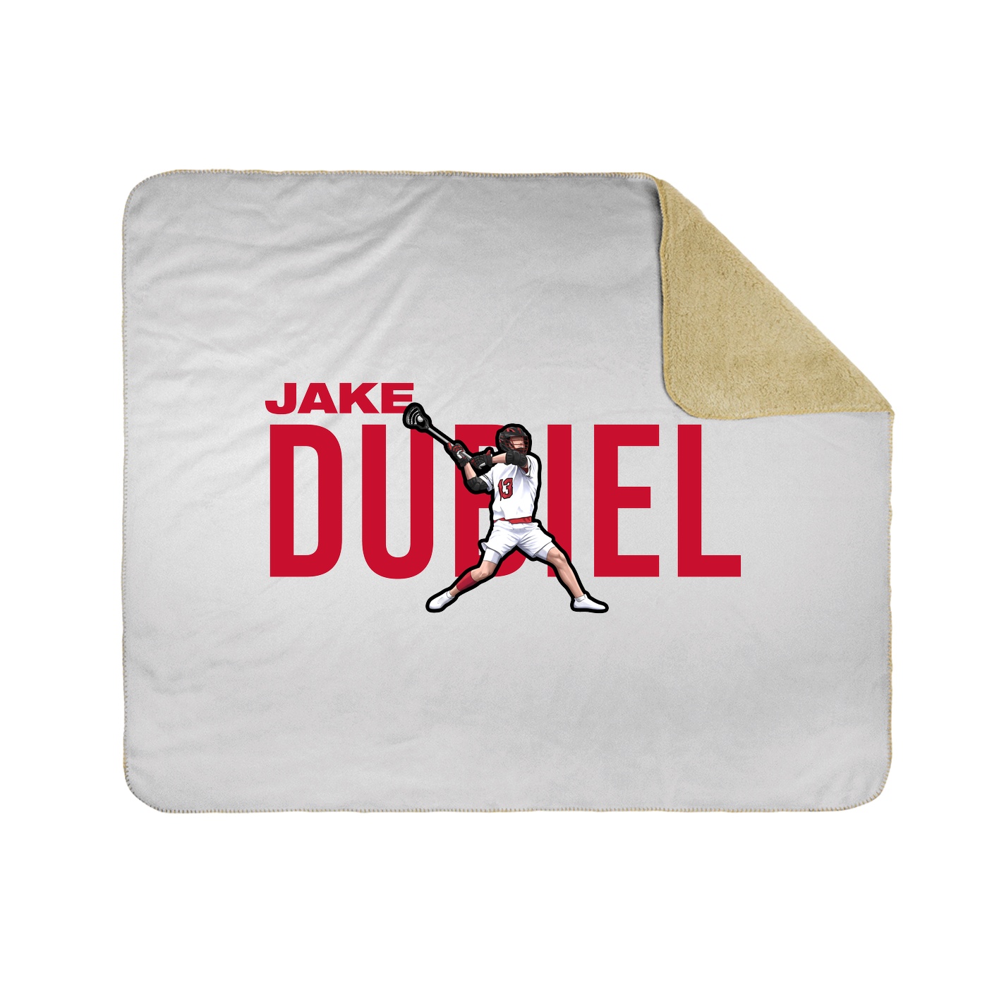 Throw Blanket — Player Name in White