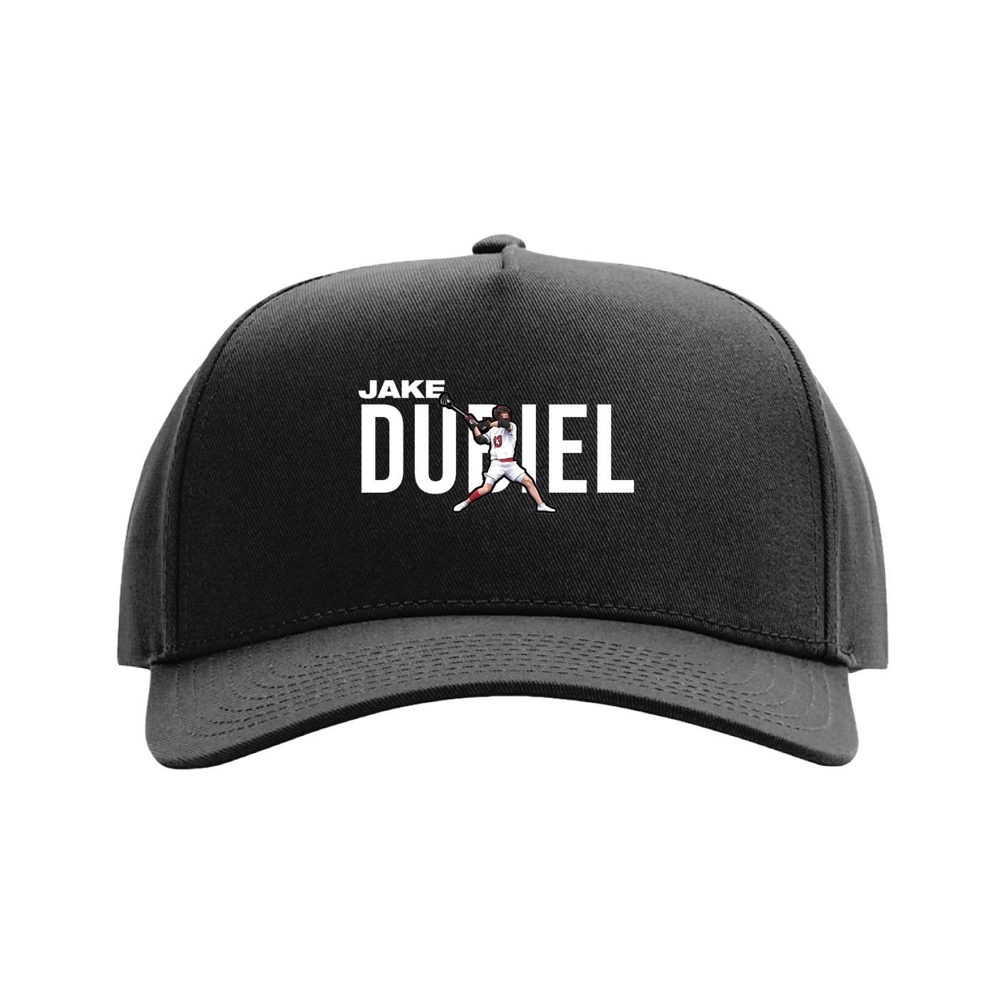 Full Fabric Five-Panel Champ Cap — Player Name in Black