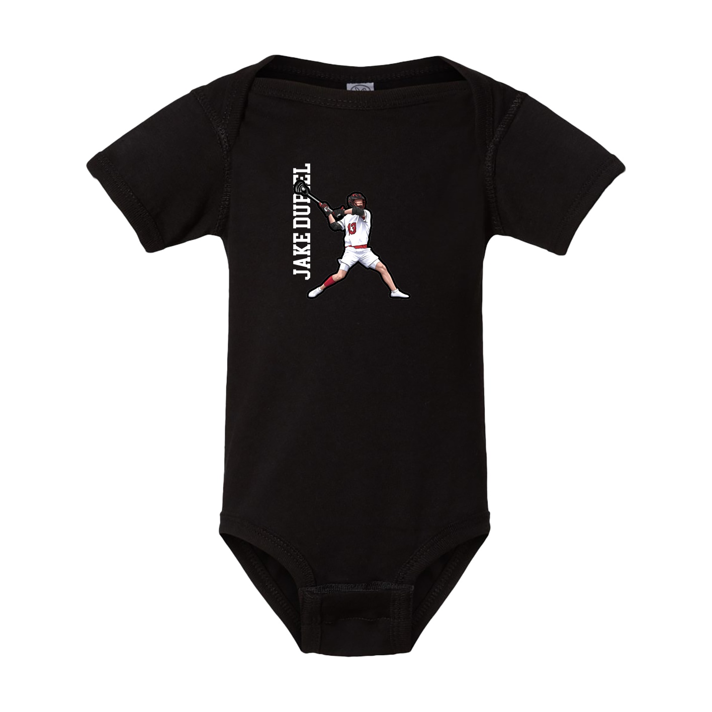 Baby Onesie — Name Vertical in Black