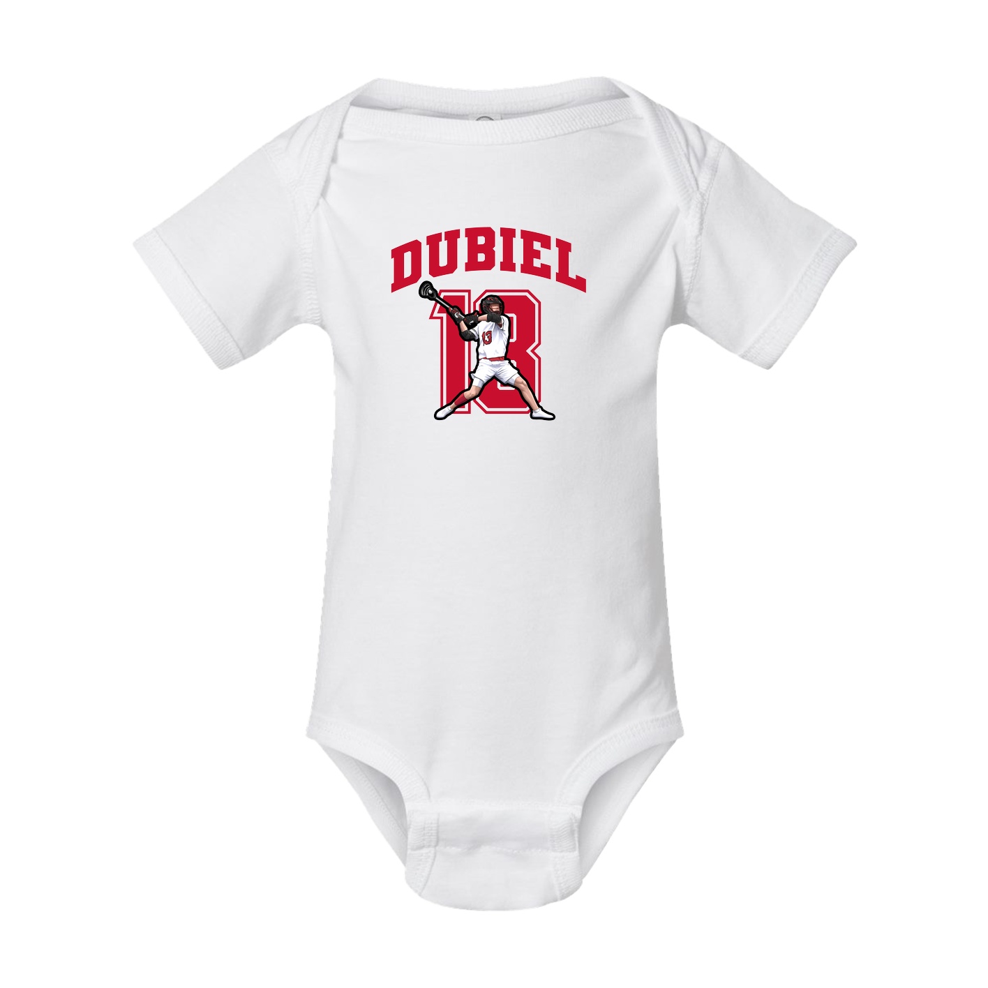 Baby Onesie — Number in White