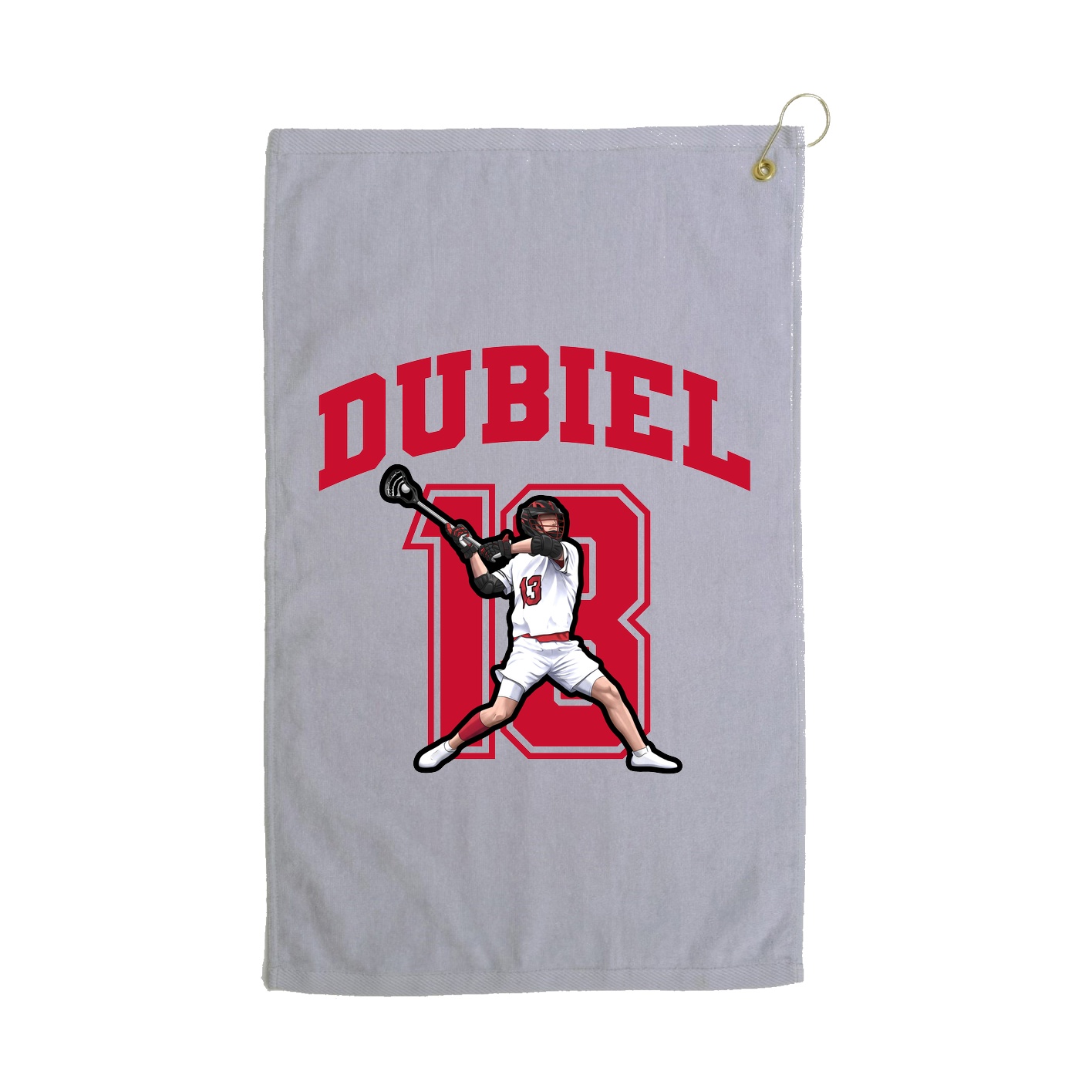 Golf Towel — Number in Grey