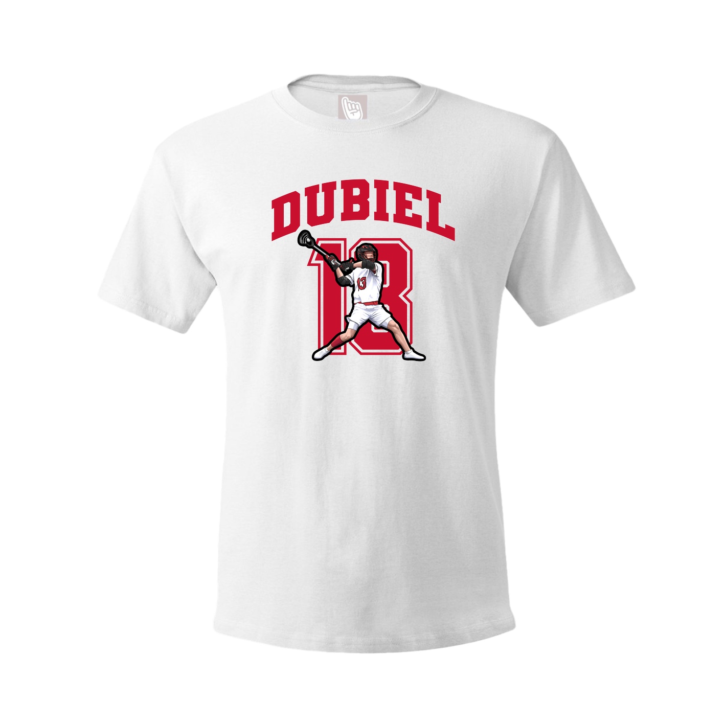 Youth Tee — Number in White