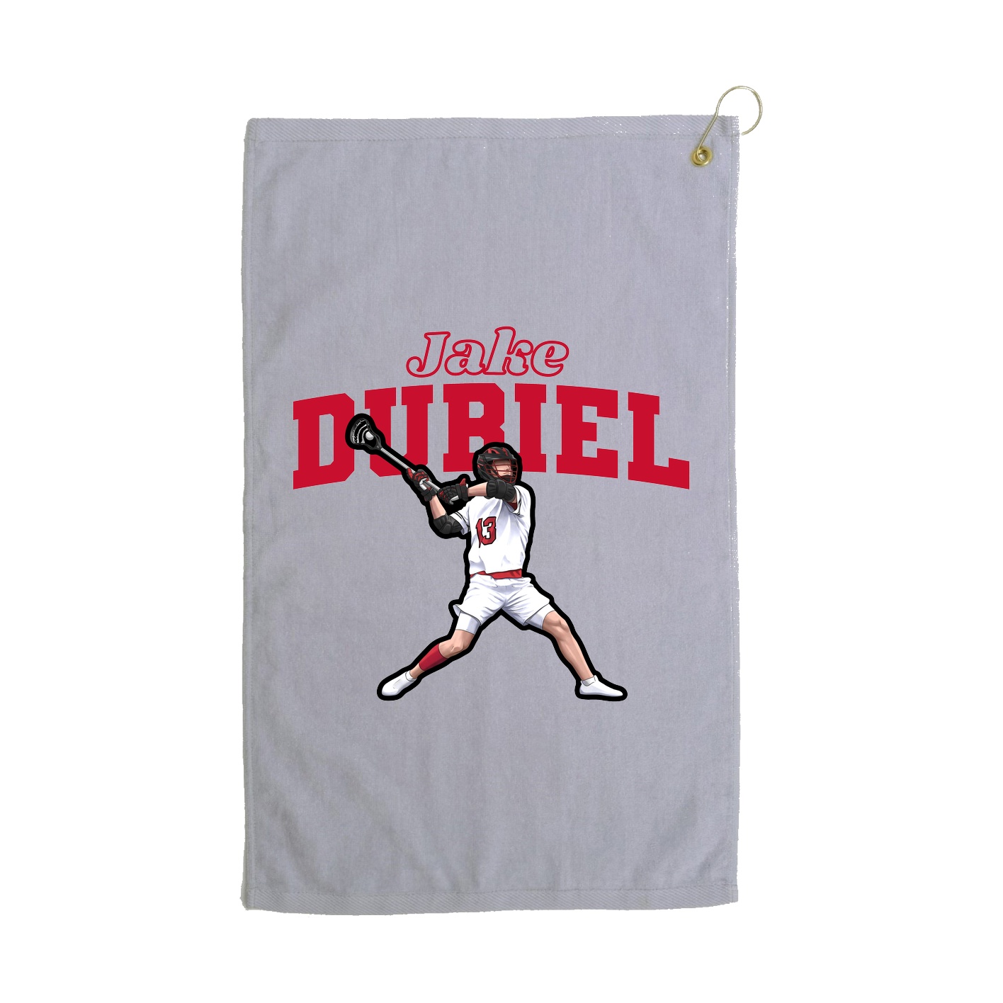 Golf Towel — Name Arch in Grey