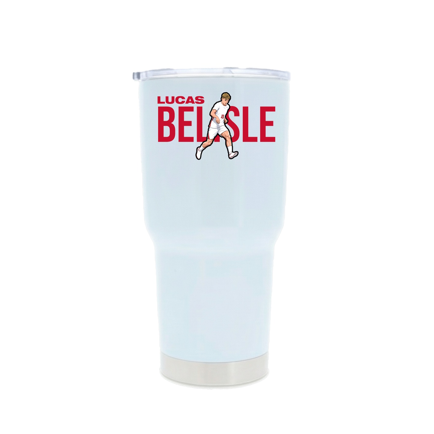 30oz Stainless Steel Tumbler — Player Name in White