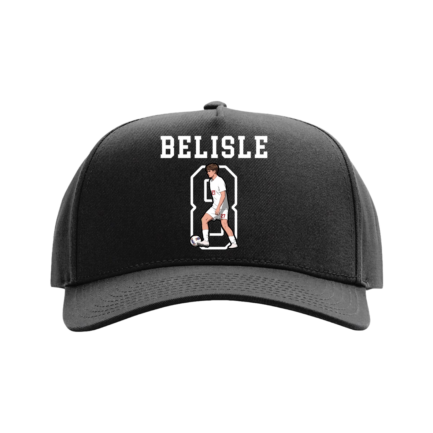 Full Fabric Five-Panel Champ Cap — Shirsey in Black
