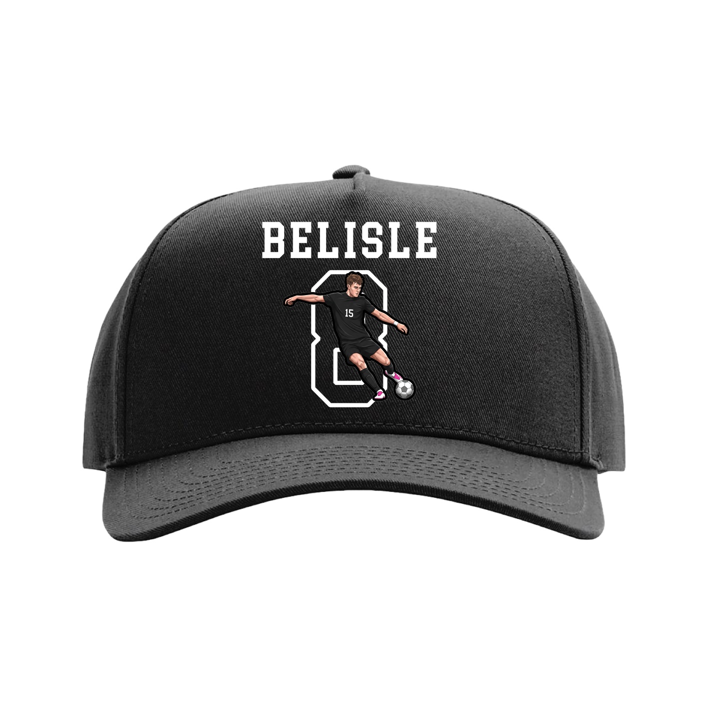 Full Fabric Five-Panel Champ Cap — Shirsey in Black