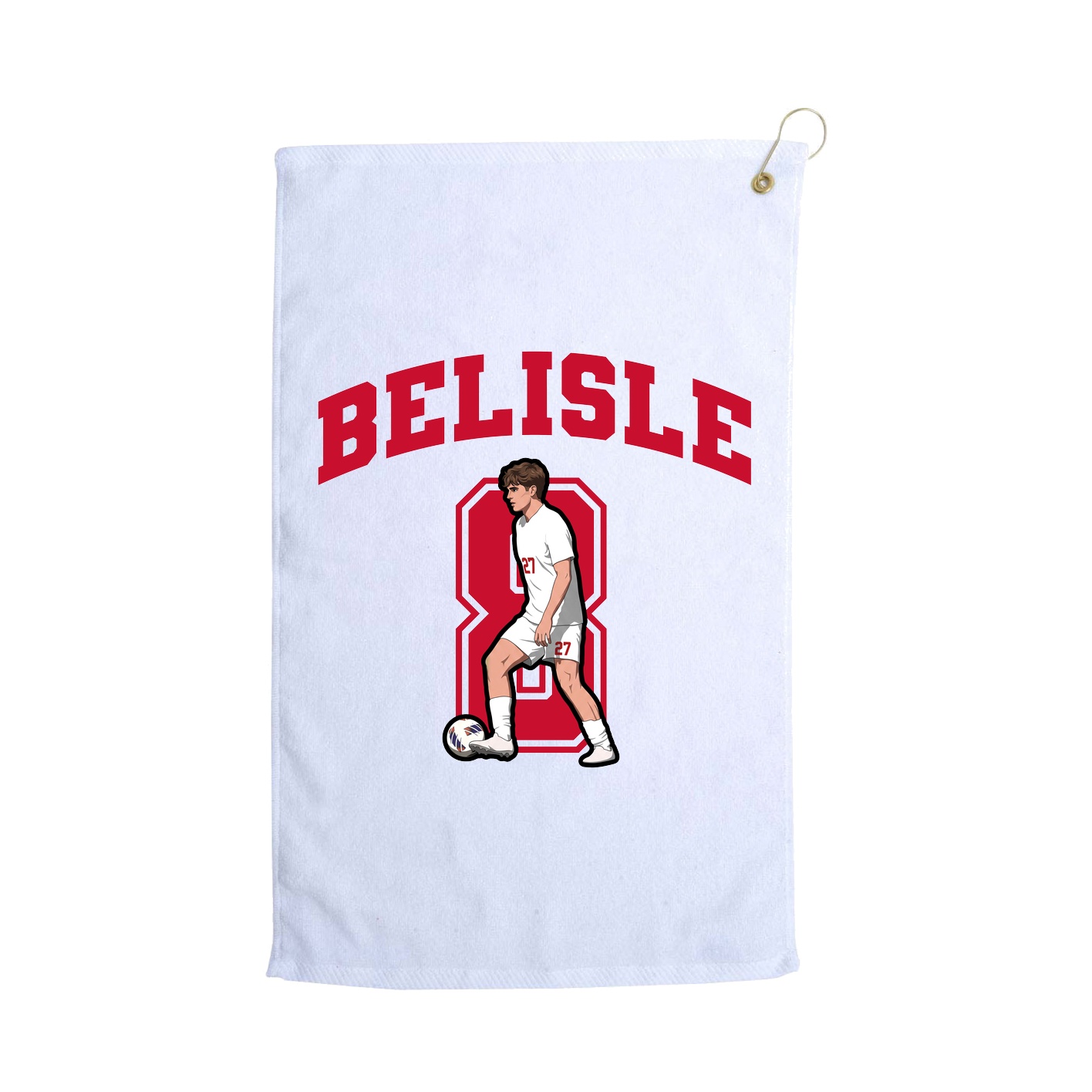 Golf Towel — Number in White