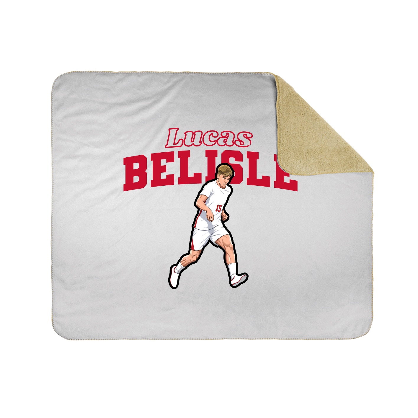 Throw Blanket — Name Arch in White