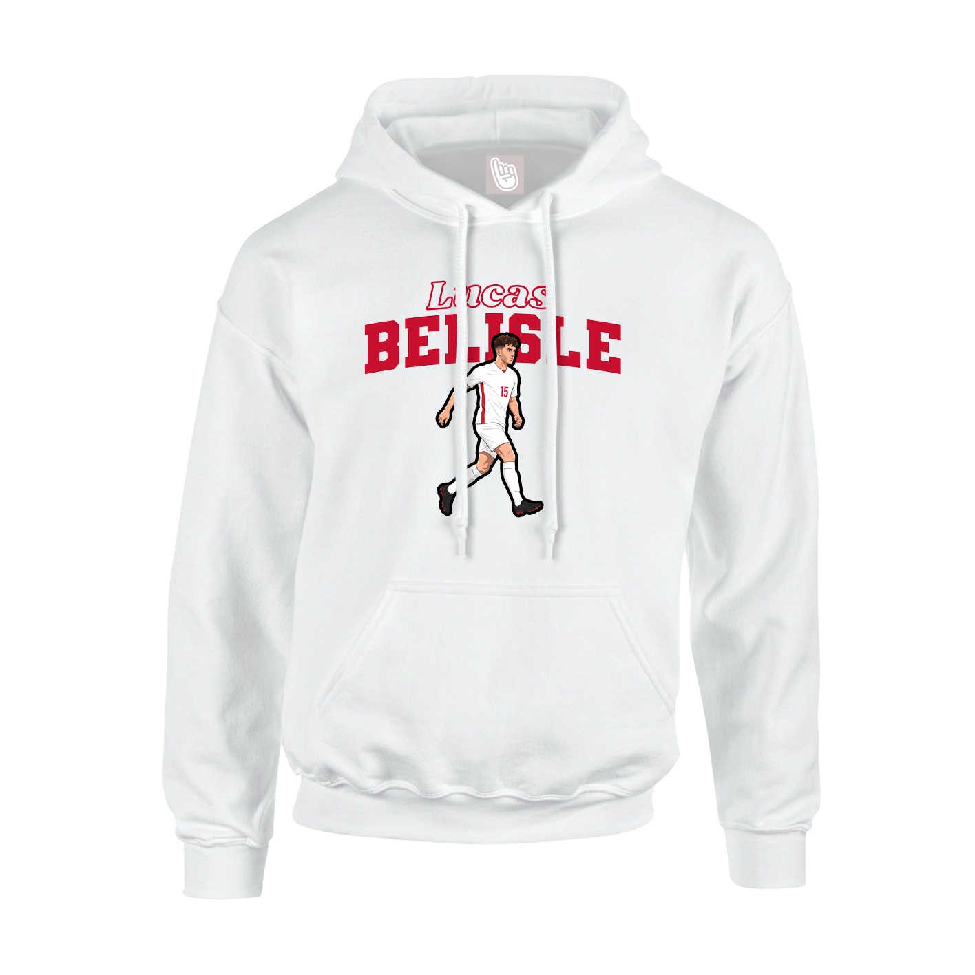 Hoodie — Name Arch in White