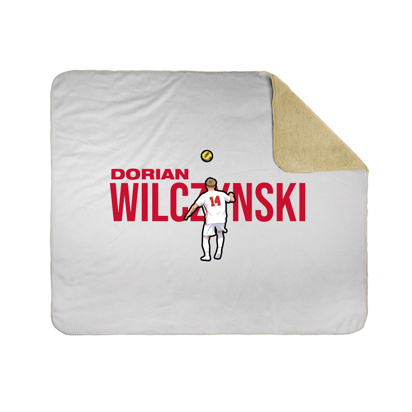 Throw Blanket — Player Name in White