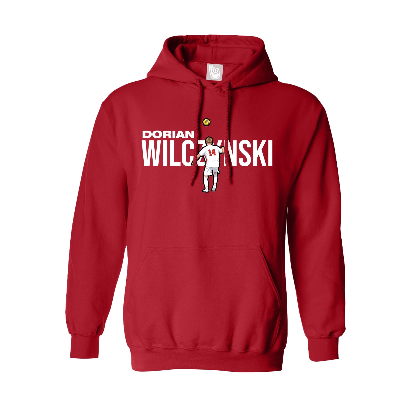 Hoodie — Player Name in Red