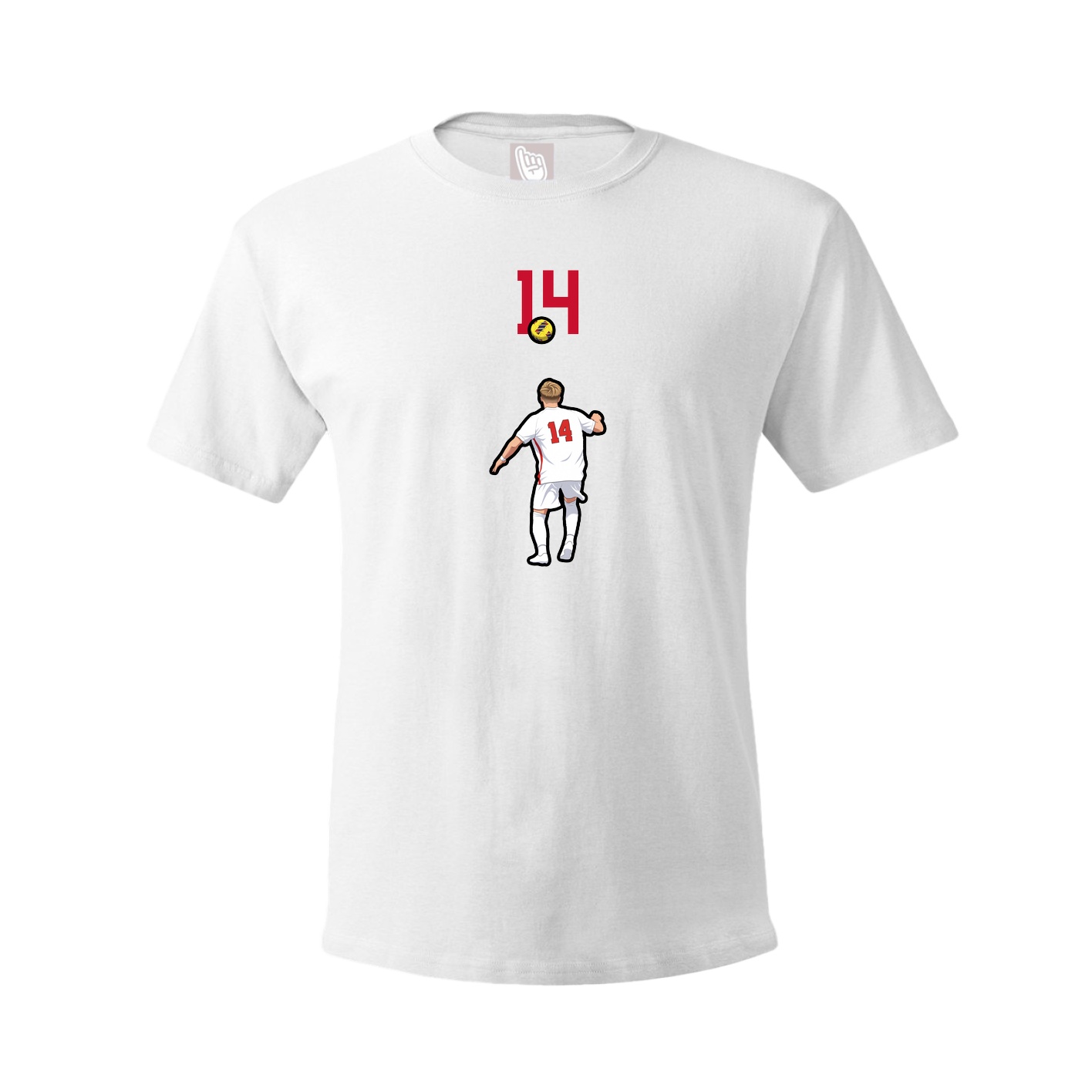 Youth Tee — Number Top in White