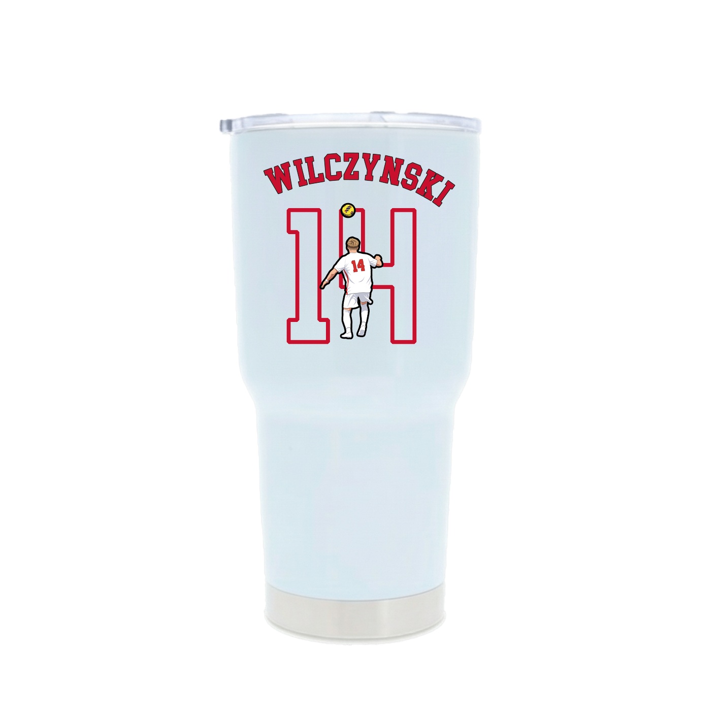 30oz Stainless Steel Tumbler — Shirsey Arch in White