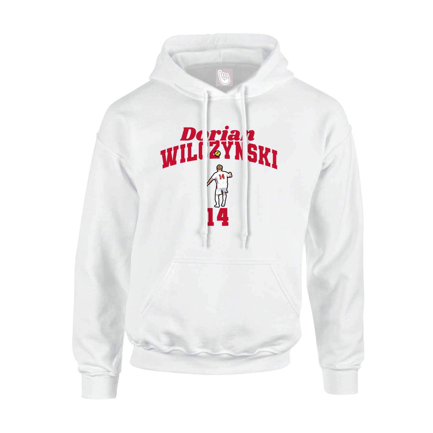 Hoodie — Signature Arch in White