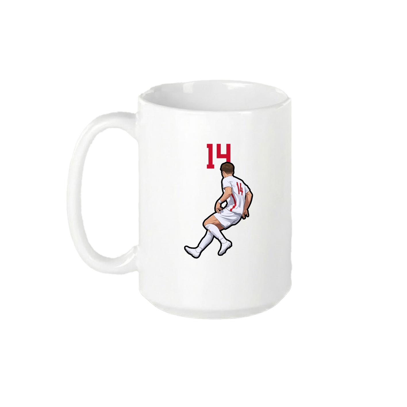 15oz Coffee Mug — Number Top in White