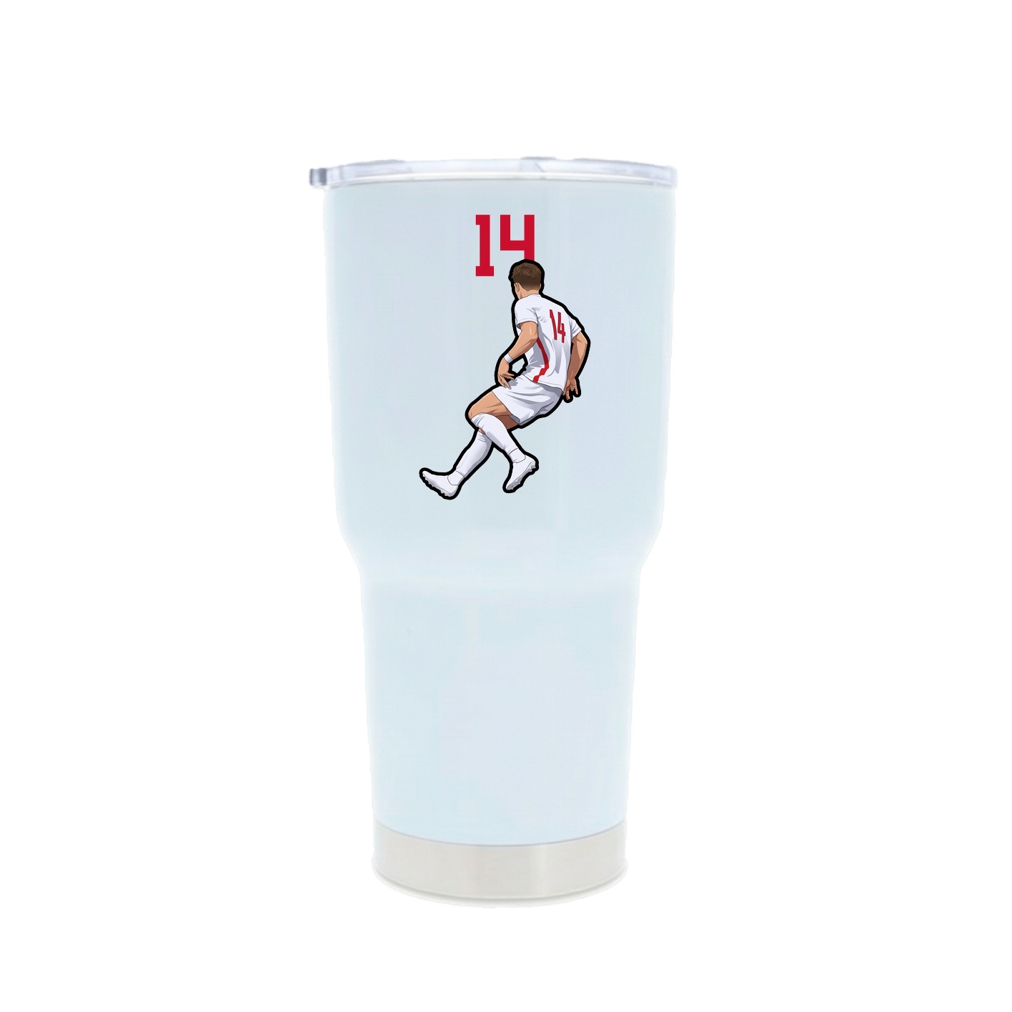 30oz Stainless Steel Tumbler — Number Top in White