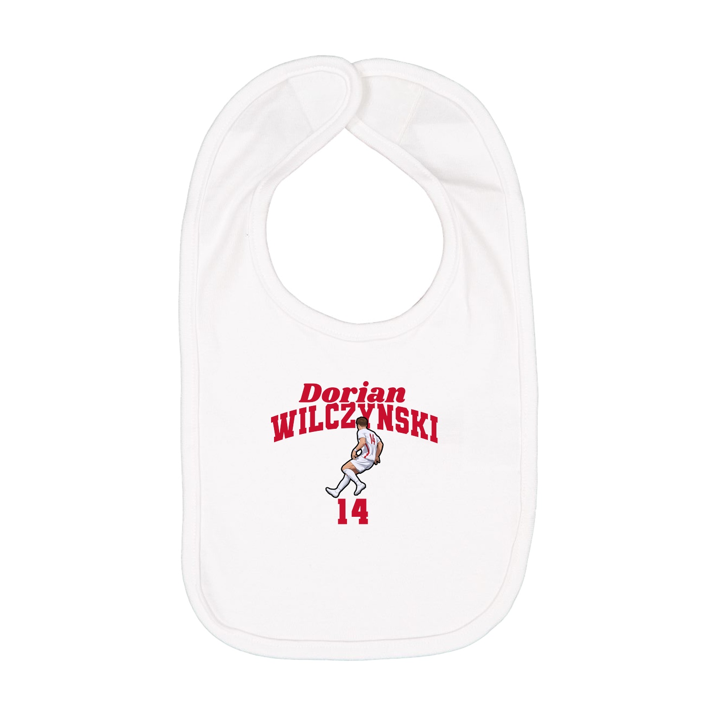 Infant Bib — Signature Arch in White