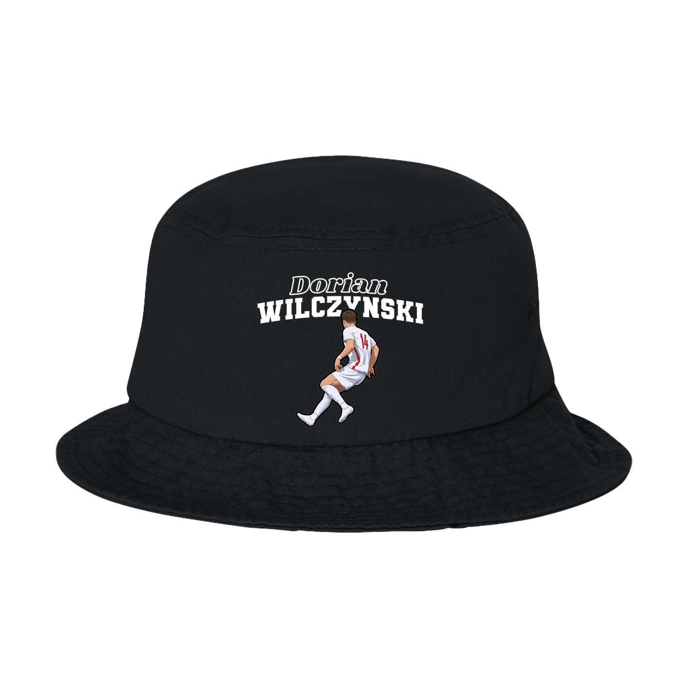 Bucket Cap — Name Arch in Black