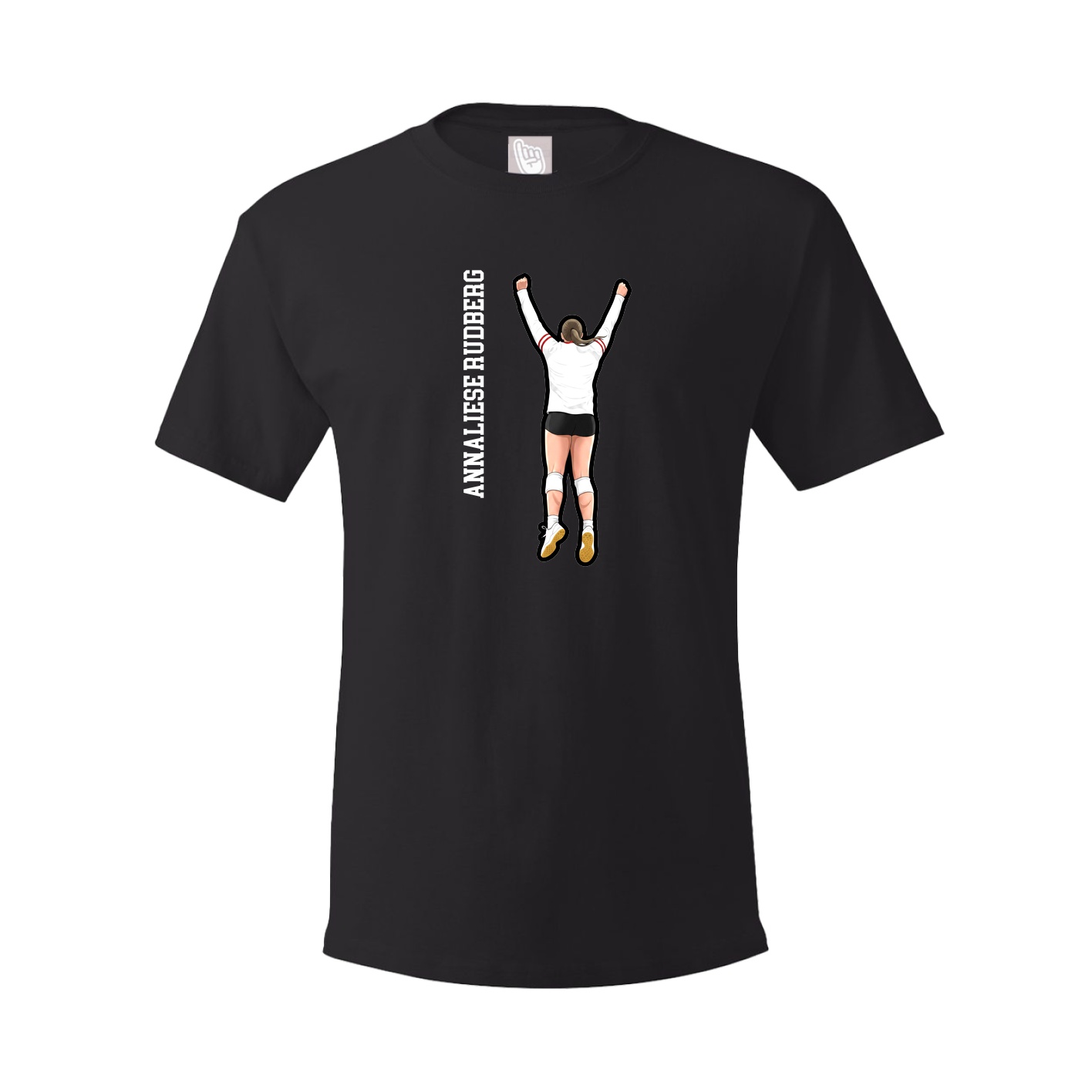 Youth Tee — Name Vertical in Black