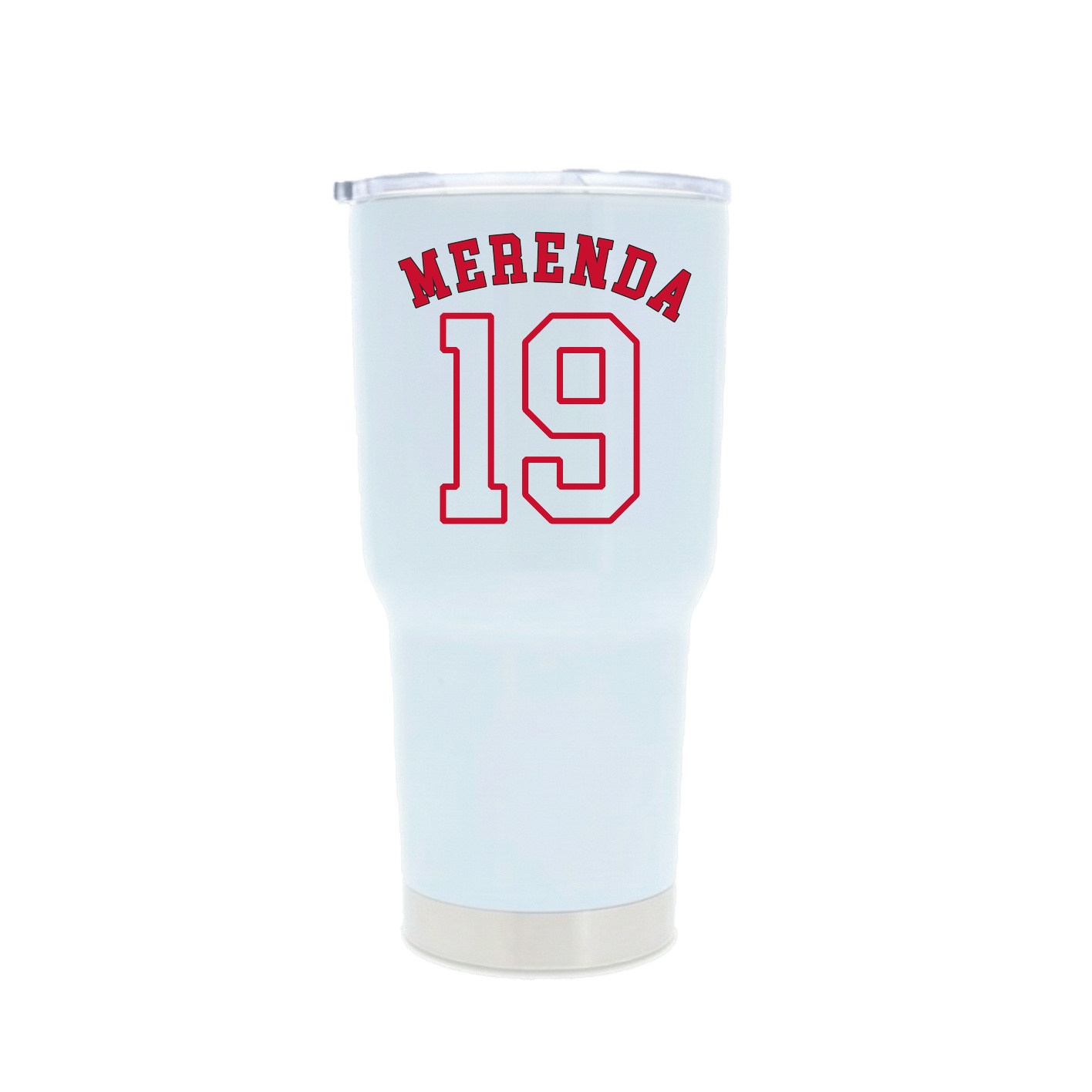 30oz Stainless Steel Tumbler — Shirsey Arch in White