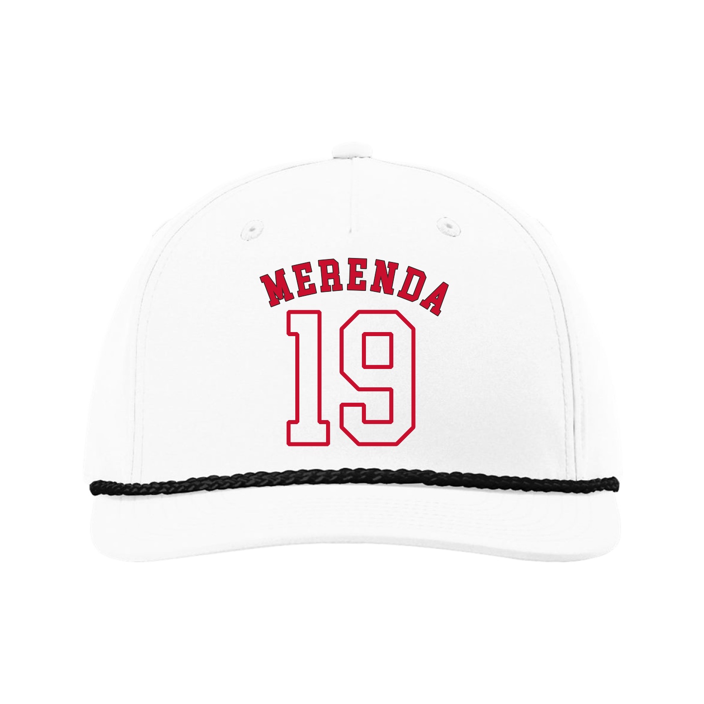 Five-Panel Classic Rope Cap — Shirsey Arch in White